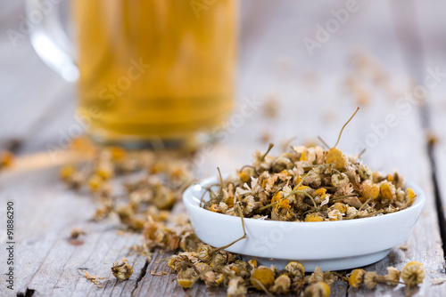 Portion of dried Camomile photo