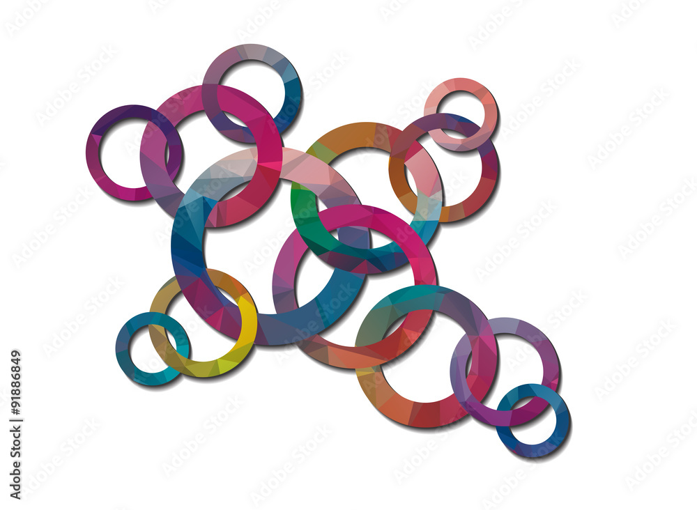low poly shape abstract circles low poly shape abstract circles