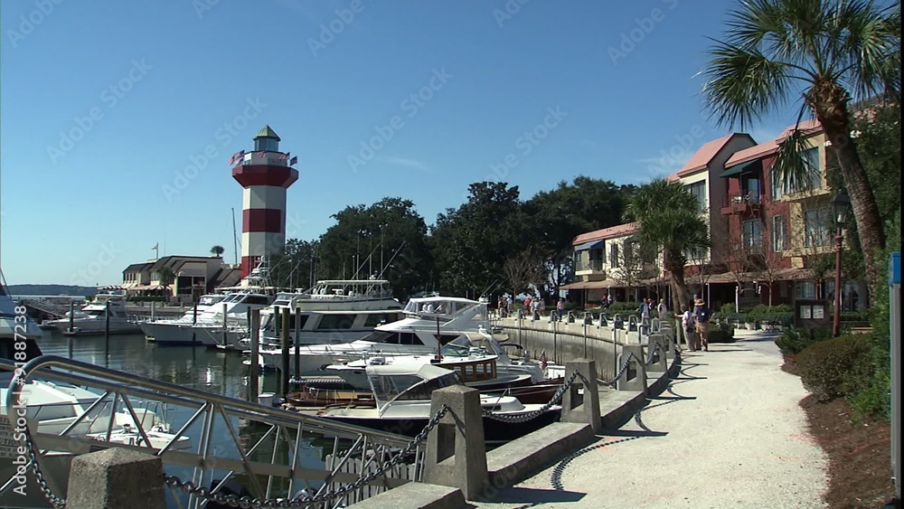 WS of harbor town, marina and lighthouse WS of harbor town, marina and lighthouse