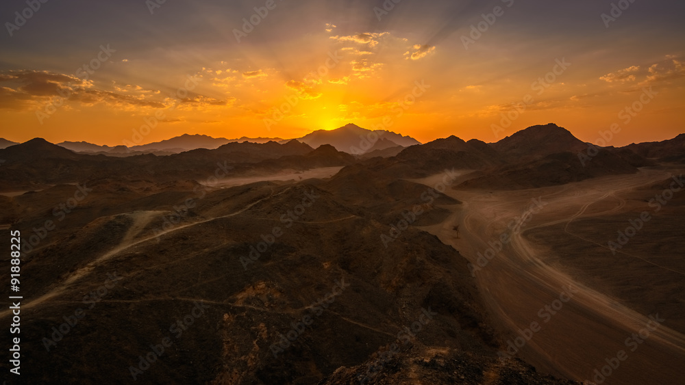 Sunset Egypt desert