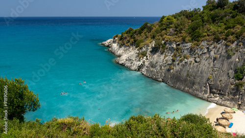 Graduated blue colours of sea