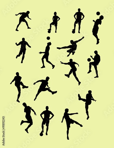 Football Player Silhouettes, art vector design