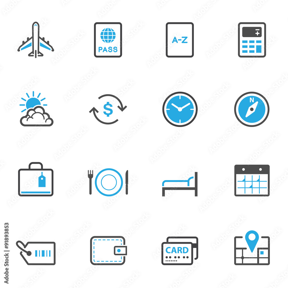 Travel Icons for application Travel Icons for application