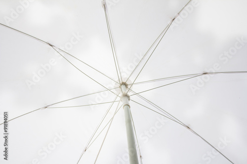 close up abstract of white umbrella