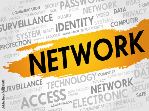 NETWORK word cloud, business concept