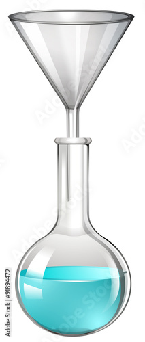 Blue liquid in glass tube