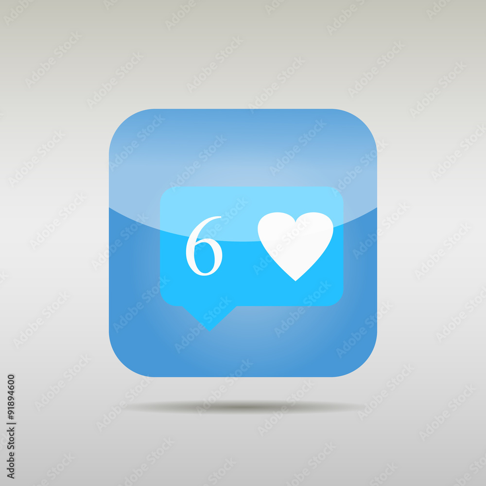 button - Like Counter Notification Icon button - Like Counter Notification Icon