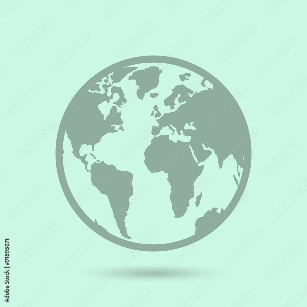 Vector Planet Earth Icon Symbol Vector Planet Earth Icon Symbol