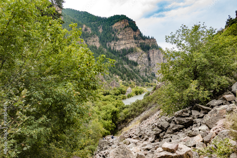 Landslide in Glenwood Canyon on the Colorado River