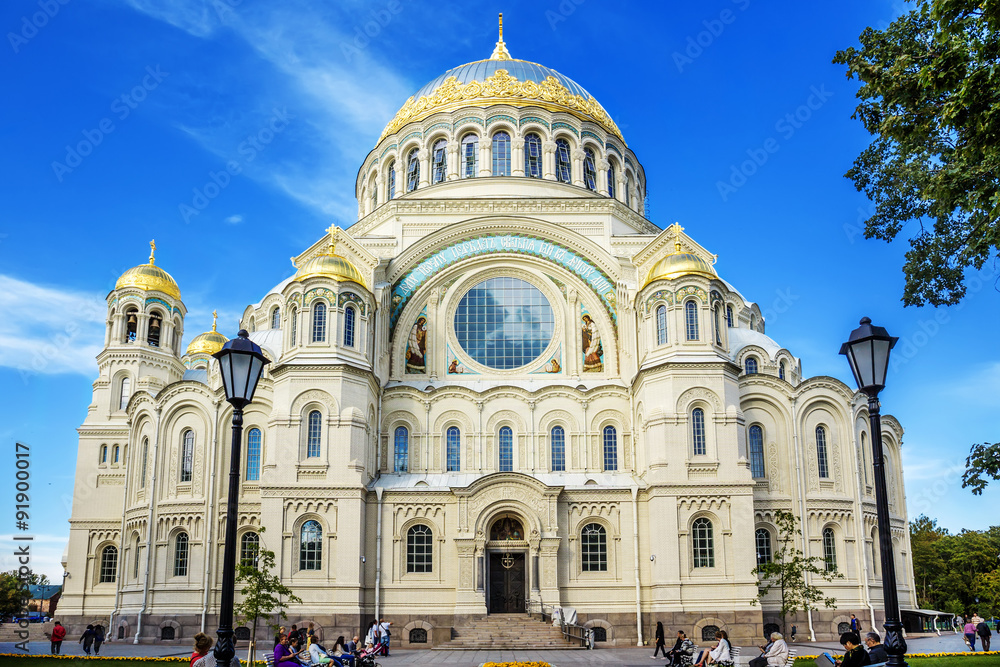 The Naval cathedral of Saint Nicholas in Kronstadt, Russia