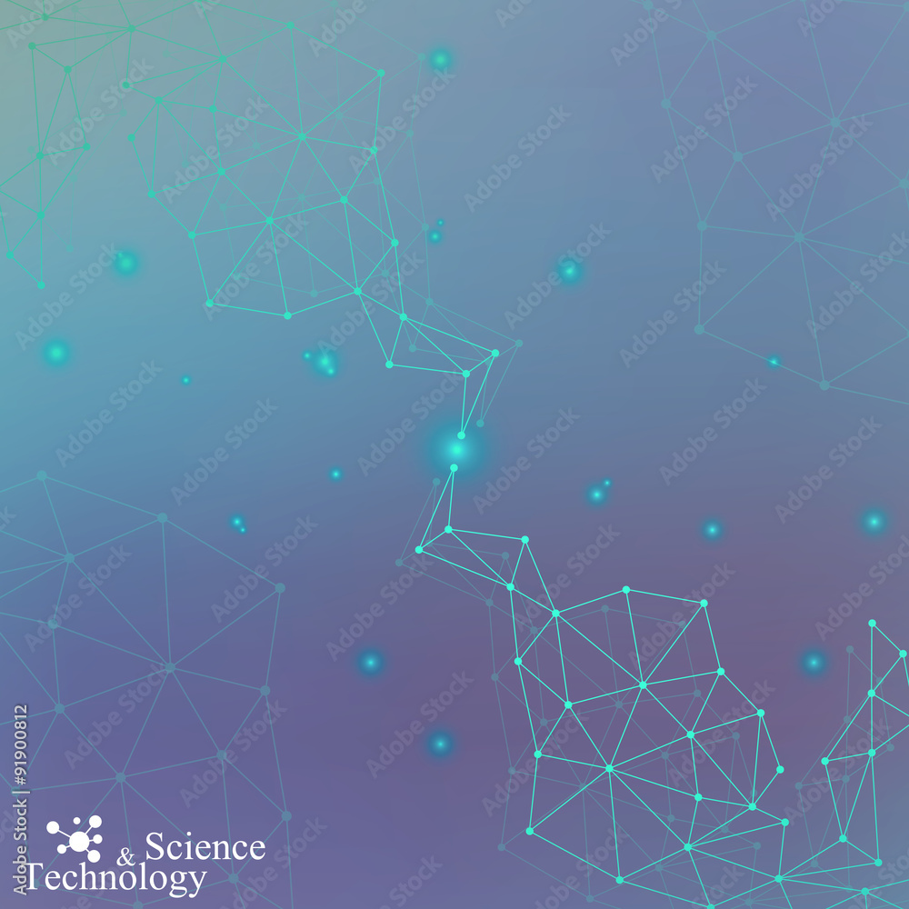 Geometric background molecule and communication for your design Geometric background molecule and communication for your design