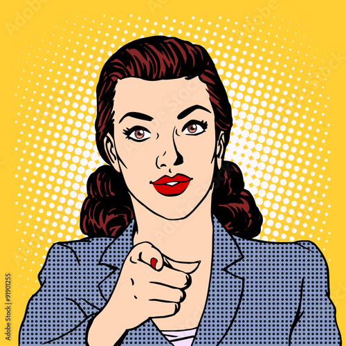 Businesswoman wants business concept