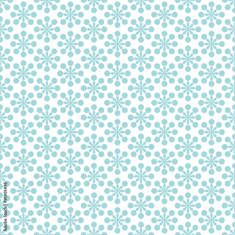Retro Seamless Pattern Snowflakes Turquoise Retro Seamless Pattern Snowflakes Turquoise