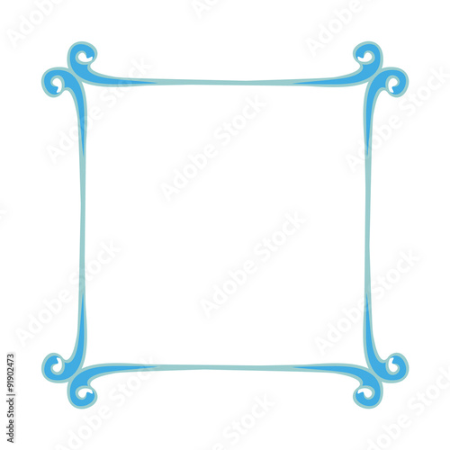 Art deco styled wave border