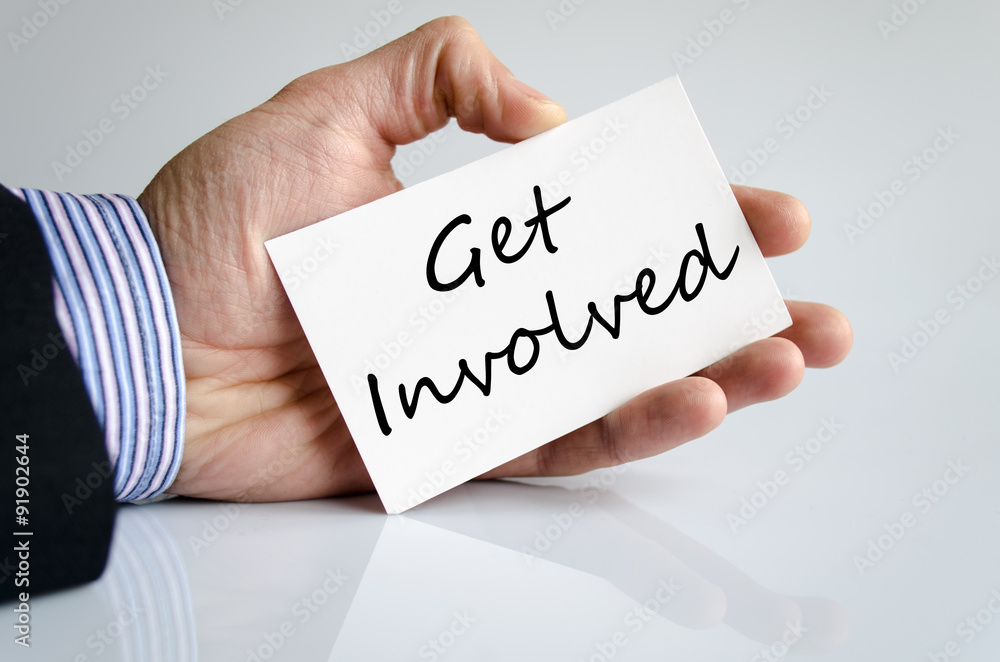 Get involved text concept Get involved text concept