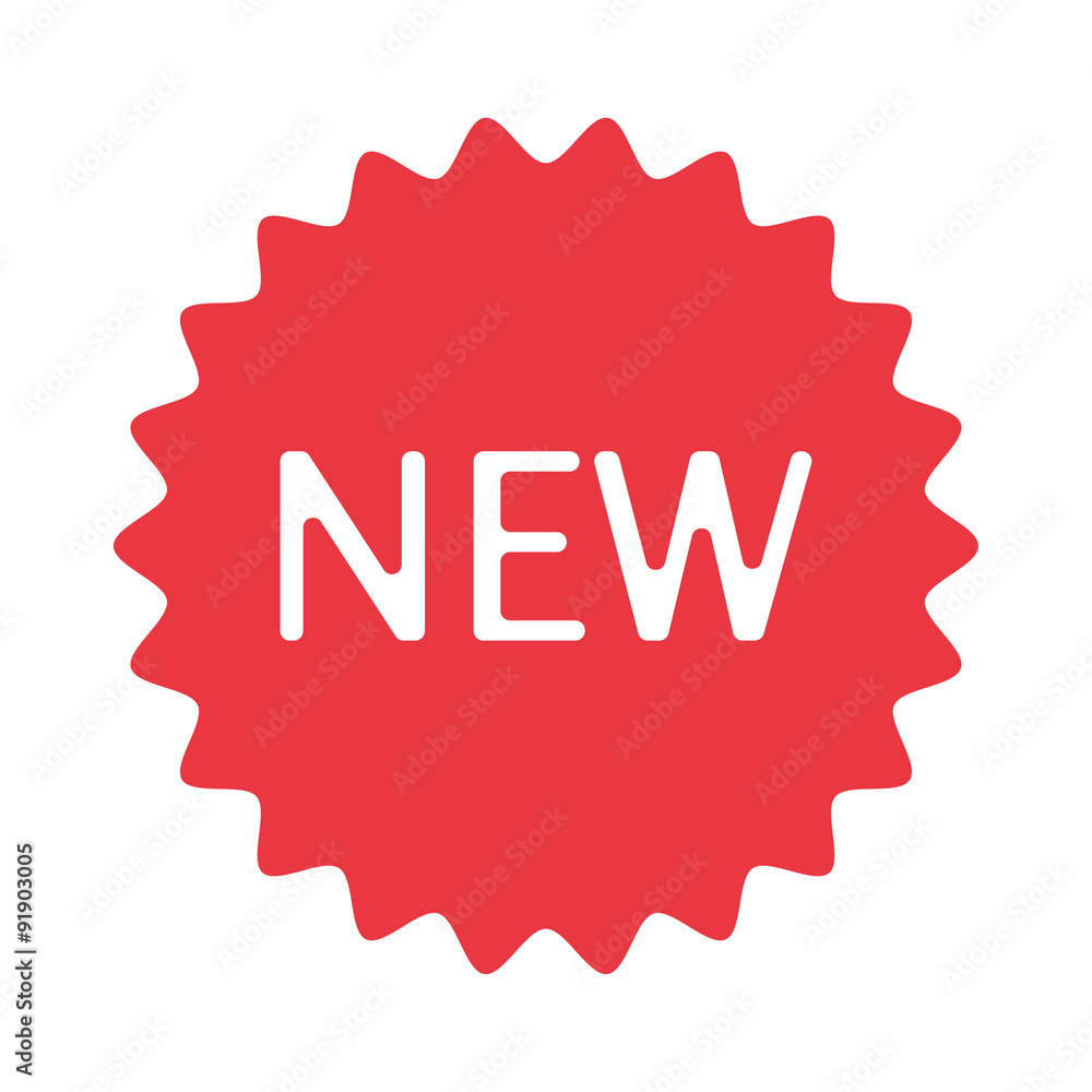 Label the new flat style on a white background Label the new flat style on a white background