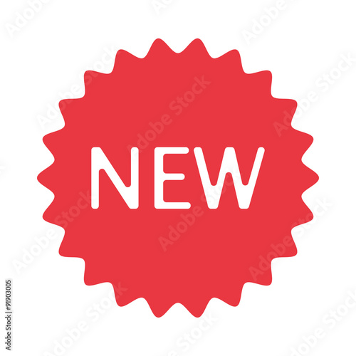 Label the new flat style on a white background