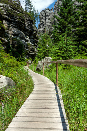 Czech geology, nature landscape, Teplicke rock, Adrspasko-Teplicke rock photo