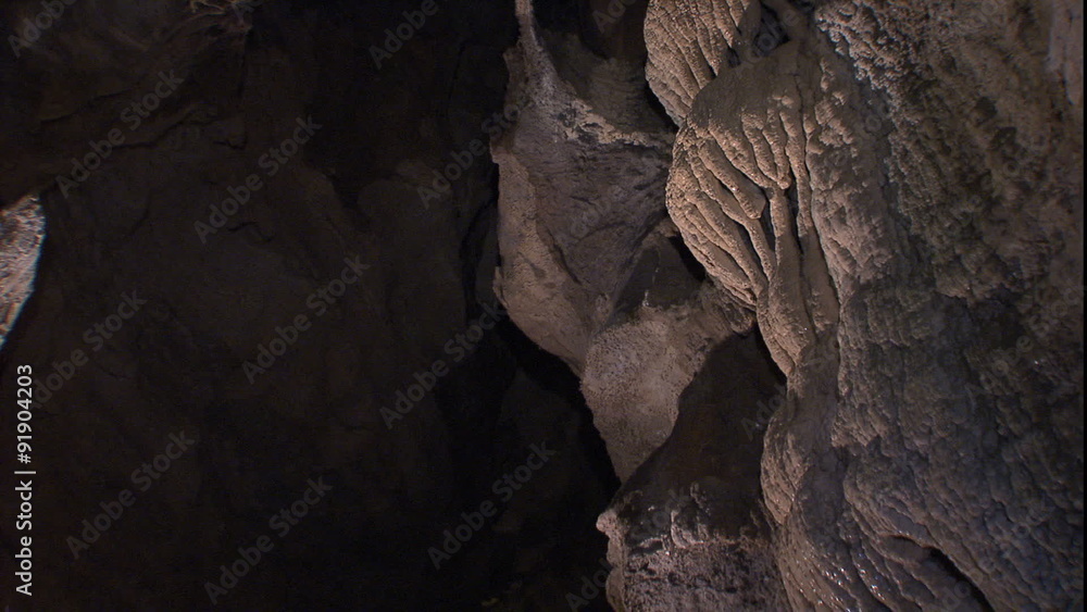 WS Cave passage & dripping stalactites WS Cave passage & dripping stalactites