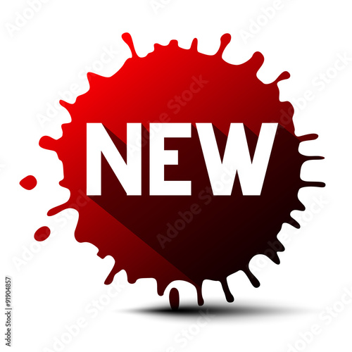 New Title on Red Splash - Blot Vector