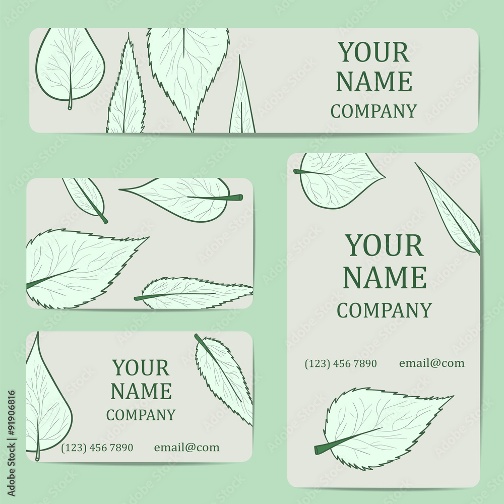 Business cards.Card or invitation.Vintage decorative elements. Corporate Identity vector templates set 