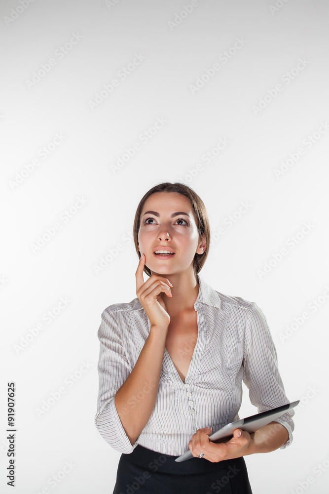 Young business woman with laptop Young business woman with laptop