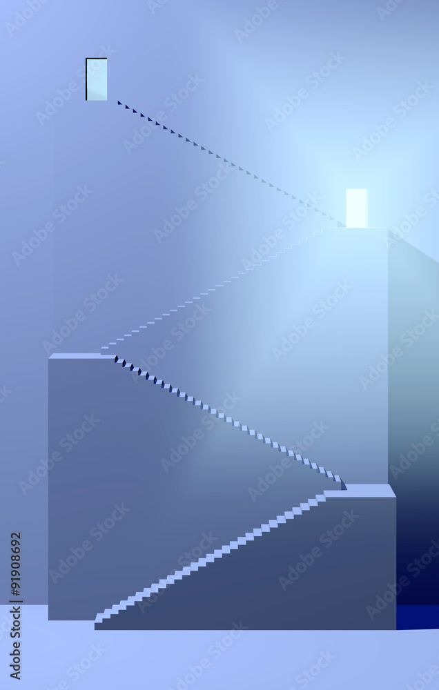 壁と階段