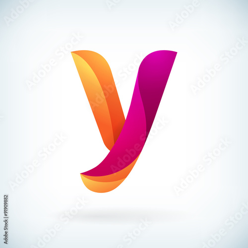 Modern twisted letter y