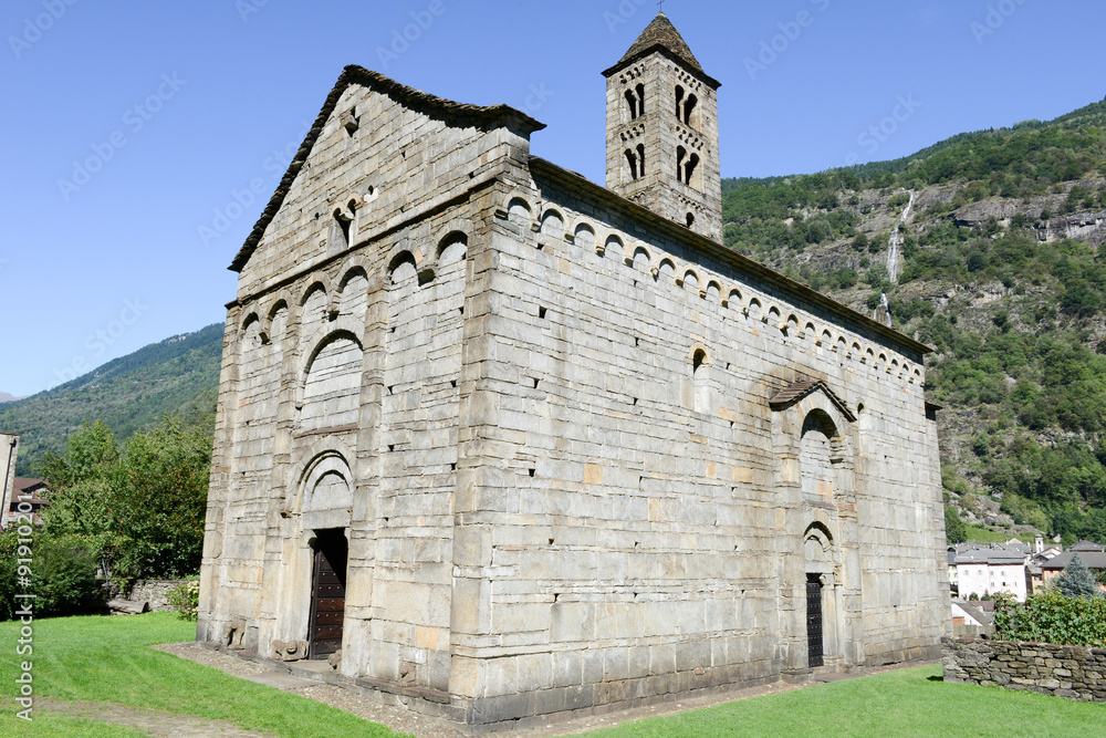 Saint Nicolao church at Giornico on Leventina valley