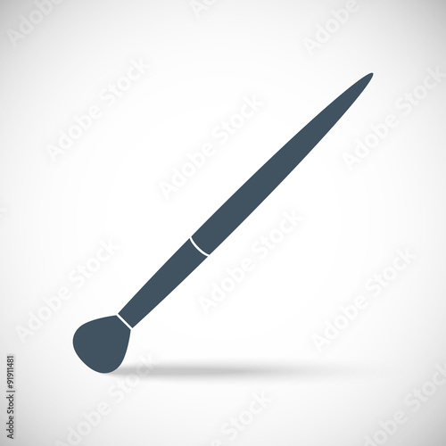 paint brush icon in the style flat design isolated on gray background. stock vector illustration eps10