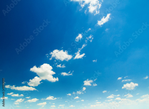 The blue sky with clouds  background