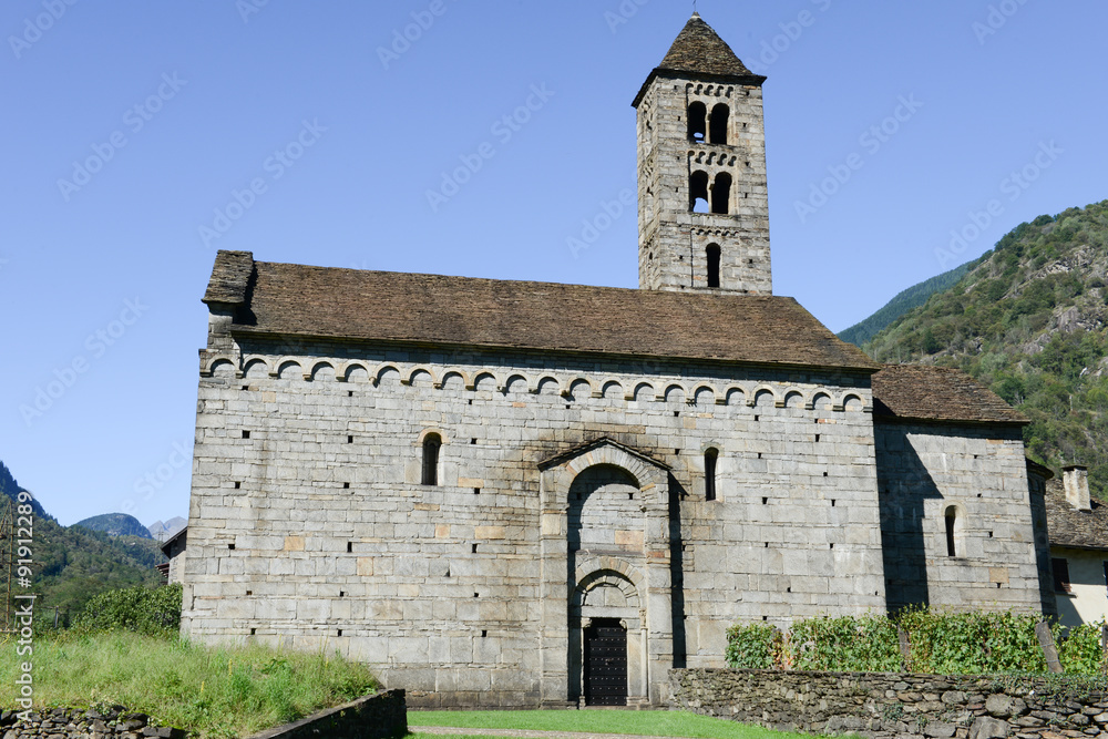 Saint Nicolao church at Giornico on Leventina valley Saint Nicolao church at Giornico on Leventina valley