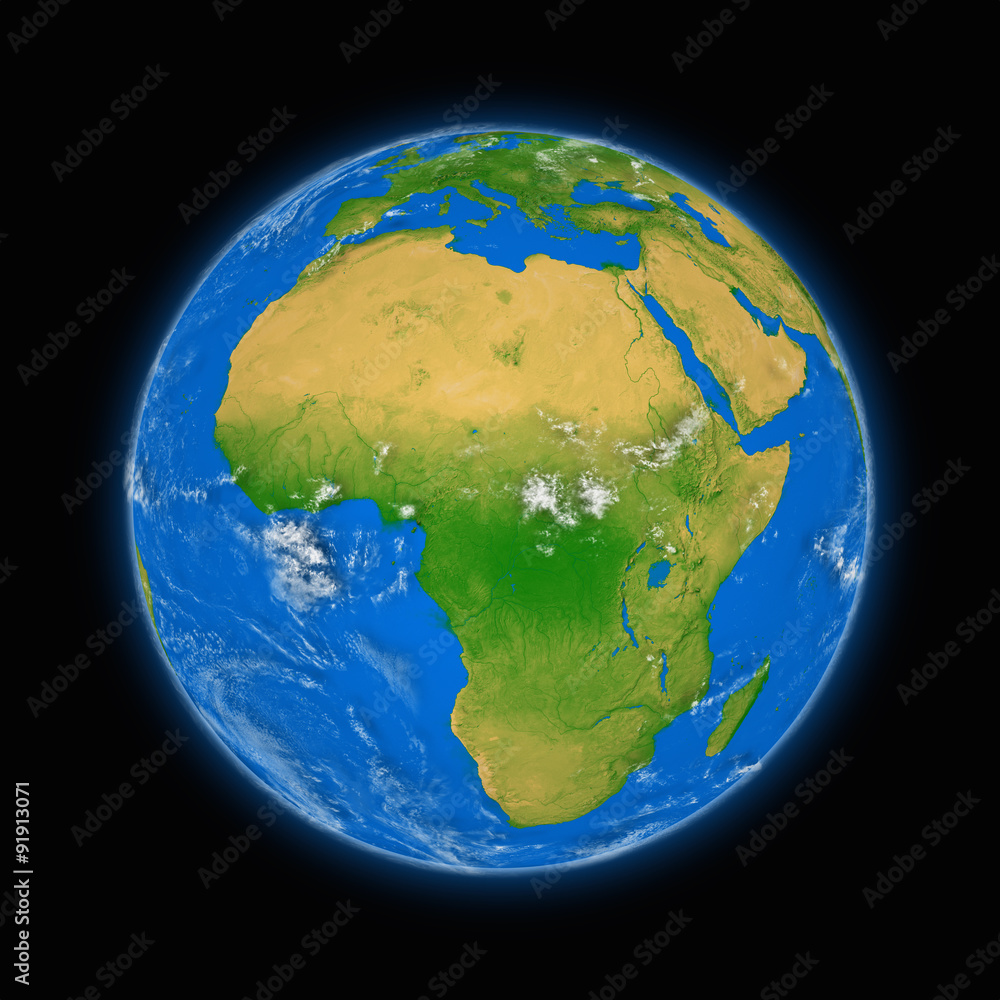 Africa on planet Earth