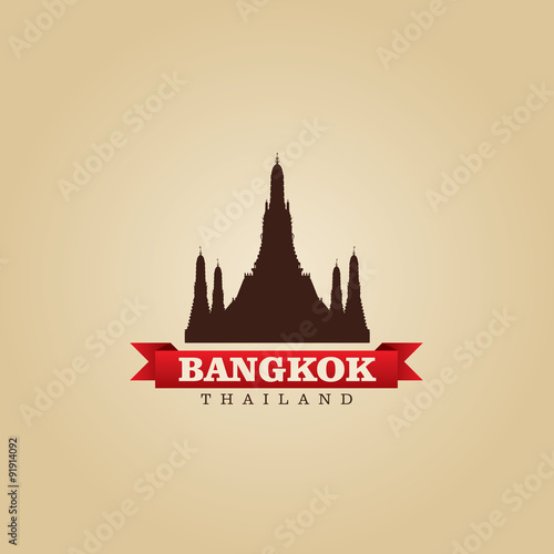 Bangkok Thailand city symbol vector illustration