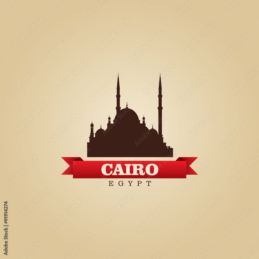 Cairo Egypt city symbol vector illustration