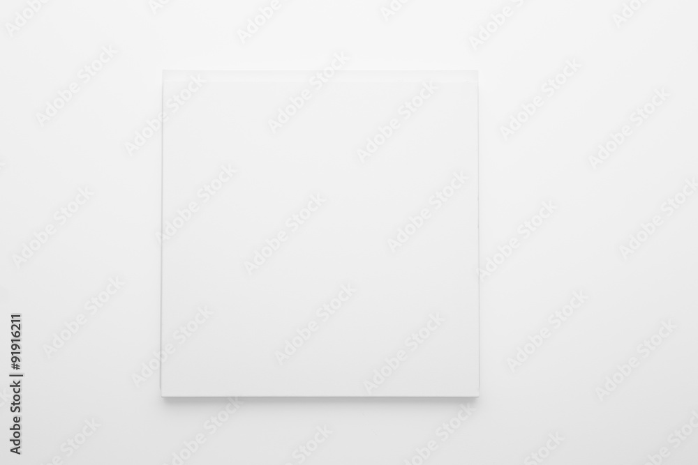 Fototapeta premium Blank white picture on white wall