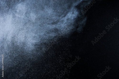 abstract white powder explosion