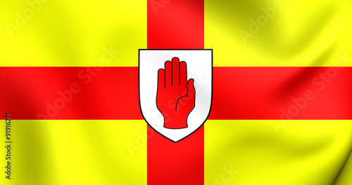 Flag of the Ulster Province, Ireland. photo
