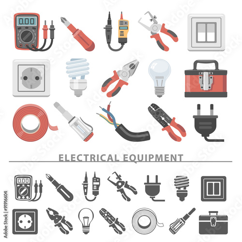 Flat Icons - Electrical Equipment