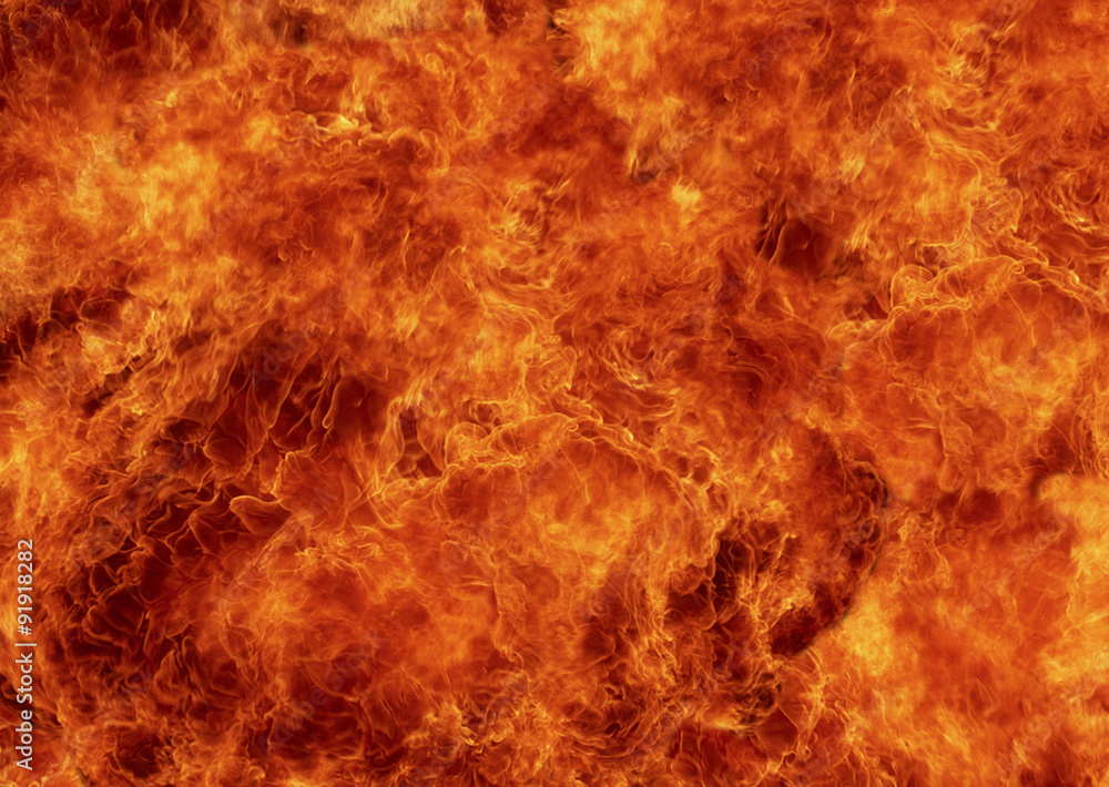Background of fire. A continuous fire. The big fire, the red flame, the fire texture. Back with fire. Burning bright.