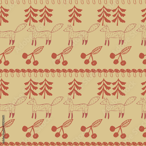 Forest seamless pattern
