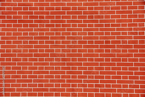 Red brick wall taken closeup.Background.