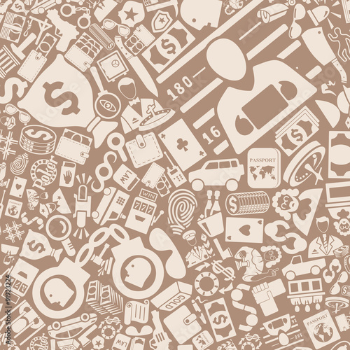 vector background of the crime icons