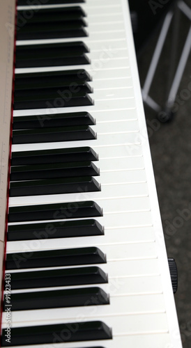 Wallpaper Mural piano keyboard with white and black keys Torontodigital.ca