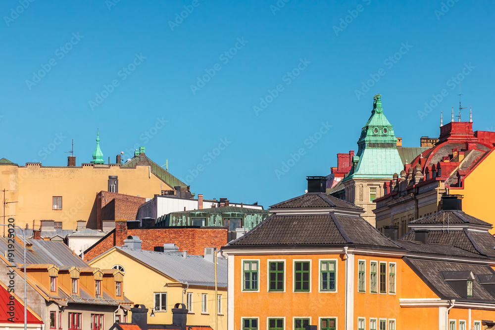 View at the city center of Karlskrona, Sweden