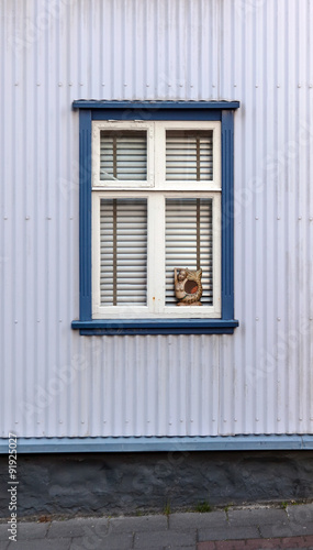 Vintage windows in Reykjavik Iceland