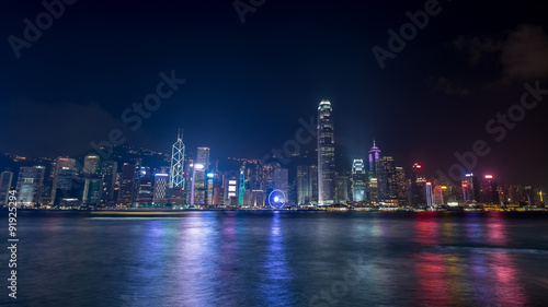 香港 ビクトリアハーバーの夜景