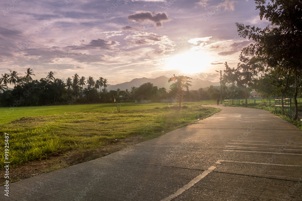 Countryside landscape before sunset HDR Countryside landscape before sunset HDR
