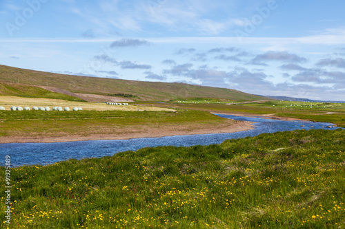 Iceland blue river water stream