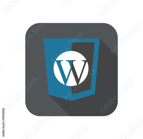 vector web development shield sign - php site content managment